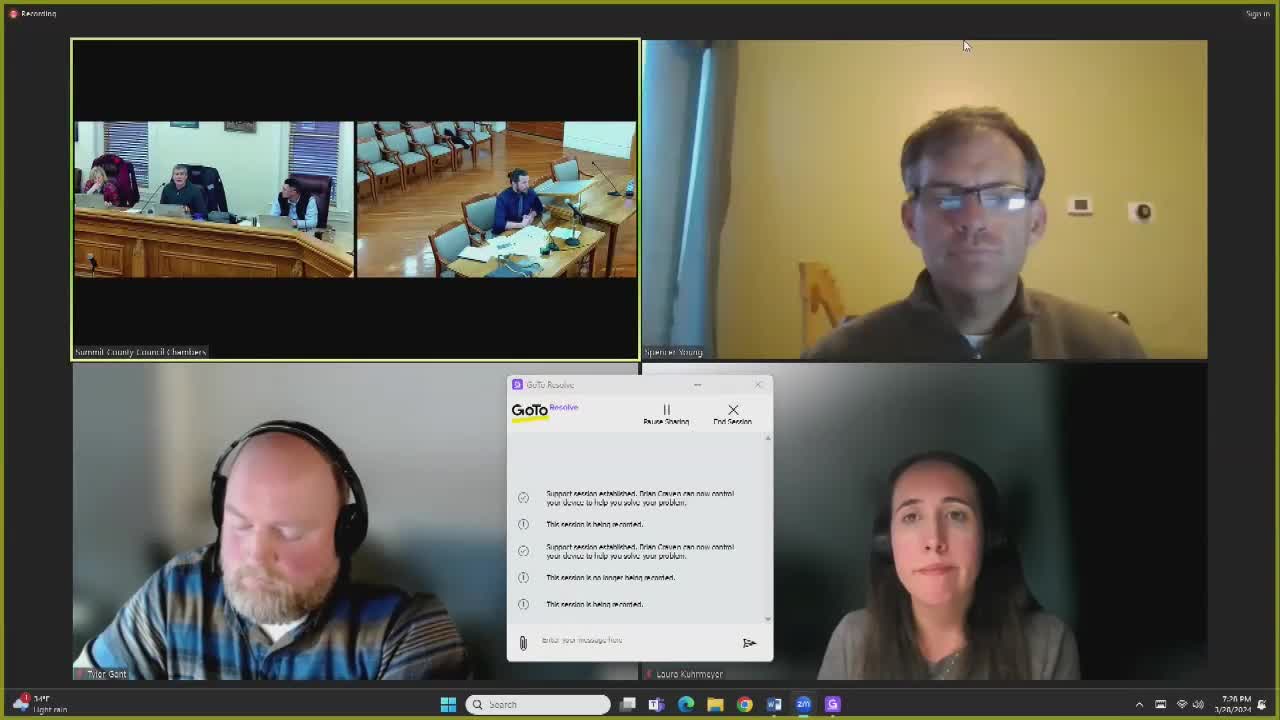 Deputy Attorney clarifies public hearing rules during Summit Park Board meeting