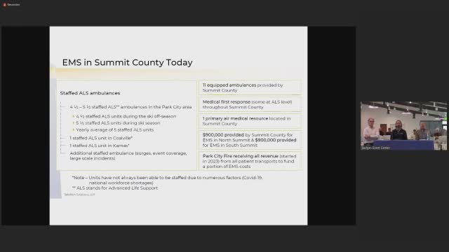 Summit County EMS discusses $10.3M operational cost and $5.6M revenue gap