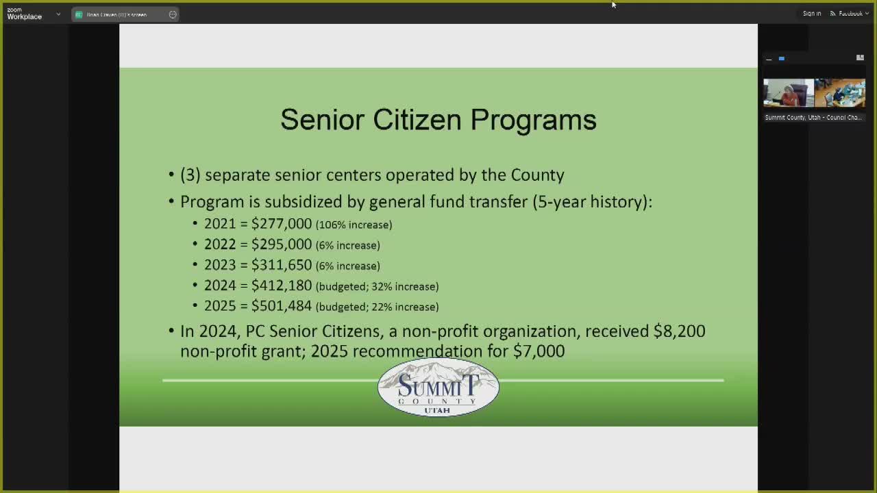Park City Council reviews $625K funding proposal for seniors and nonprofits