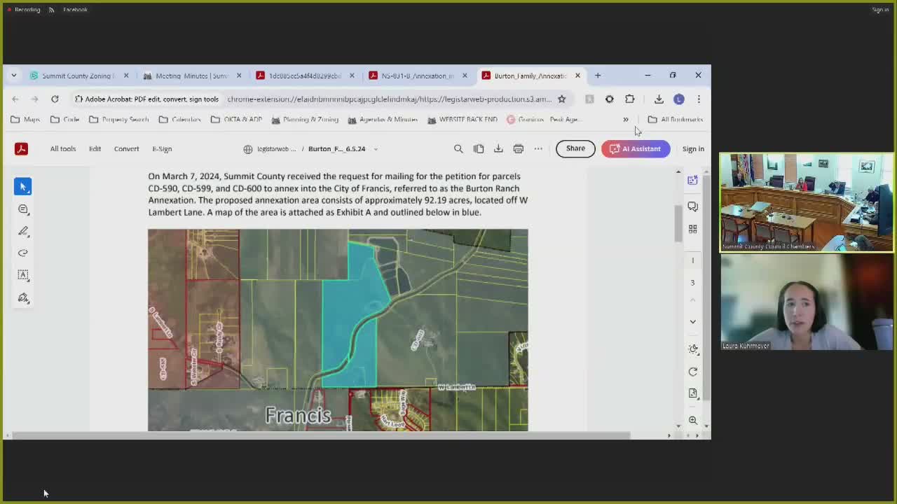Summit County Council declines to oppose small Hanover annexation, seeks follow-up on larger Burton Ranch petition