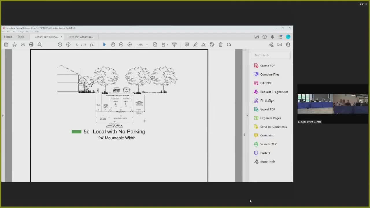 Commissioner Wilde outlines Cedar Crest housing development and property dedication process