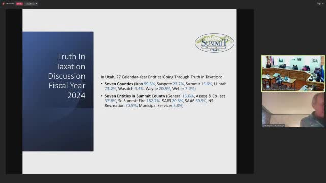 Summit County discusses impact of truth and taxation on service area residents