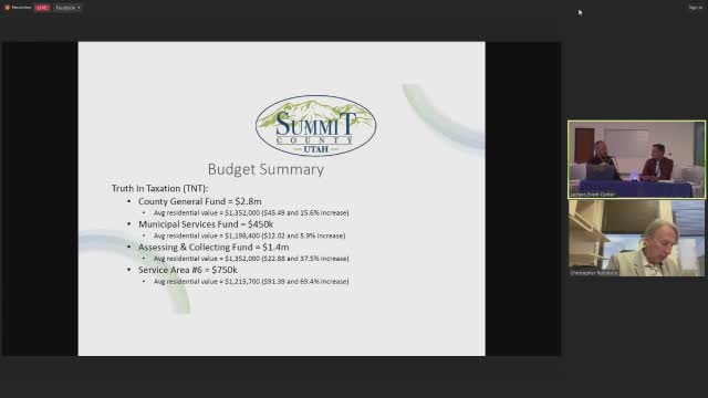 Summit County Council discusses underfunded Service Area 6 and budget implications