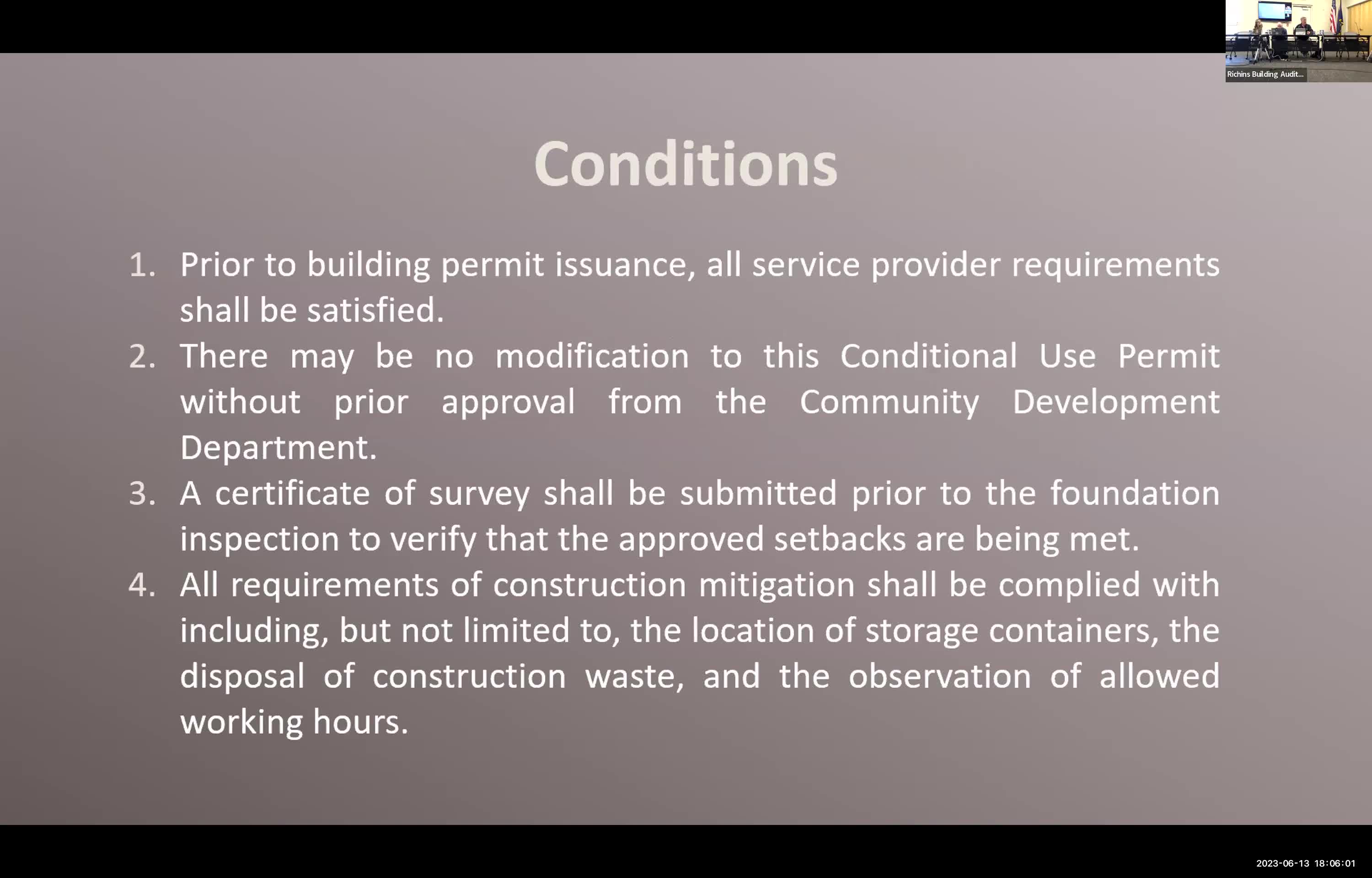 Commissioner Cook highlights Zoom link discrepancy during public meeting