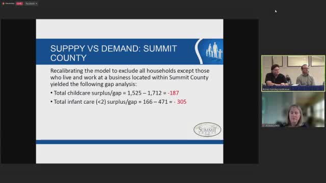 Summit County reviews childcare needs and income data for future planning