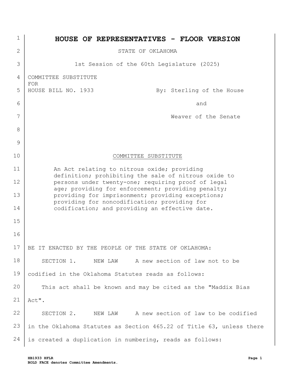 Texas legislature enacts new law against unlawful nitrous oxide distribution