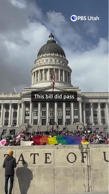 Hundreds protest Utah bill that narrows which flags may fly at government buildings