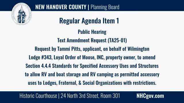 Wilmington Moose Lodge seeks approval for RV storage and camping amendment