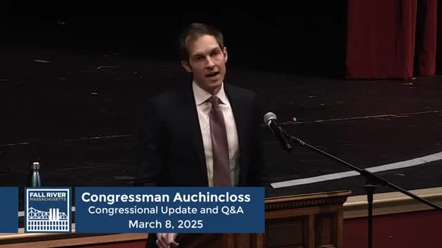 Congressman advocates for energy aid and bipartisan opioid legislation in Fall River