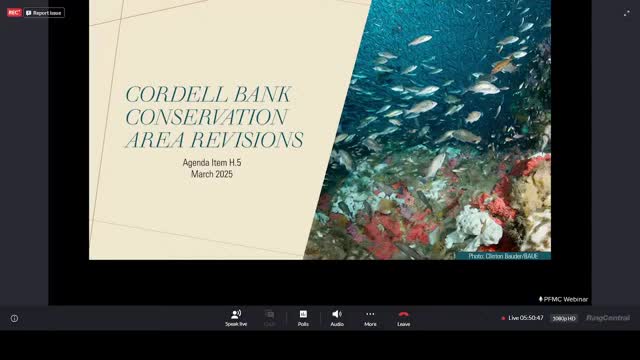 Council adopts Cordell Bank revisions to reduce regulatory complexity, retains 100-fathom restriction to limit large-footrope trawl