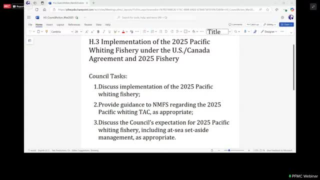 Council discusses flexibility in fisheries set asides amid changing ocean conditions