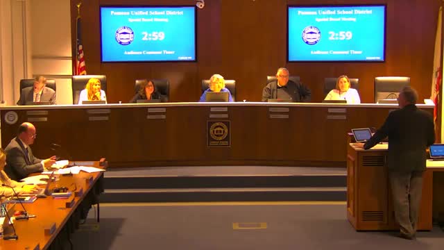 Community Voices Concerns at Pomona School Board Special Meeting
