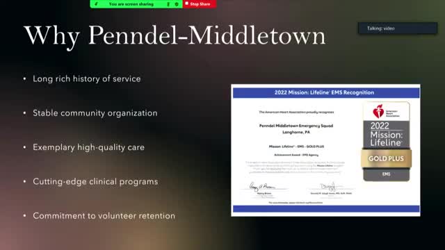 Jerry encourages community volunteering with Pendell Middletown emergency services