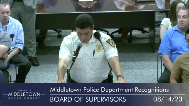 Middletown Police commend officers for swift response to Lugerman firearms burglary