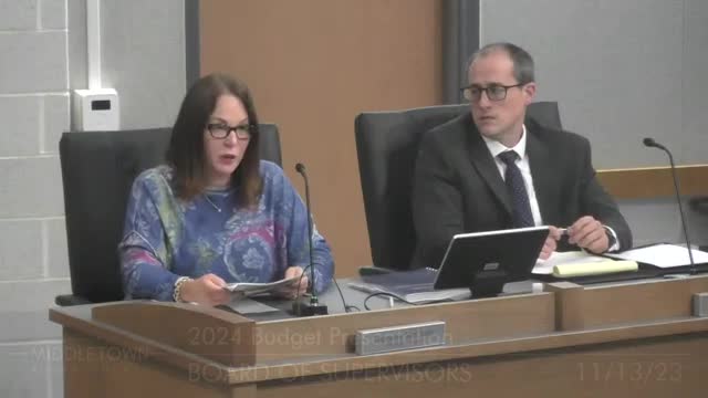 Middletown Township board reviews budget and thanks staff ahead of Thanksgiving