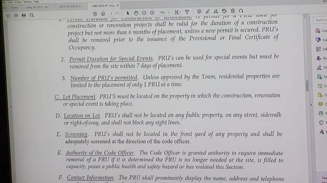 Rising Sun Town Council considers emergency ordinance for PRU regulations