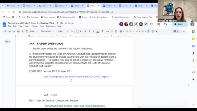Framingham School Committee updates policies on bullying and student conduct