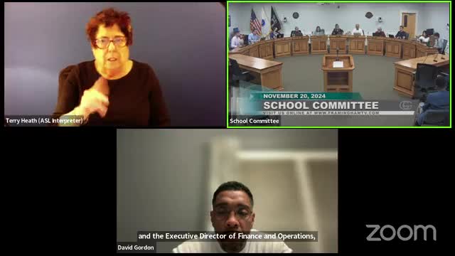 Framingham School Committee holds public meeting with ASL interpretation and Zoom access