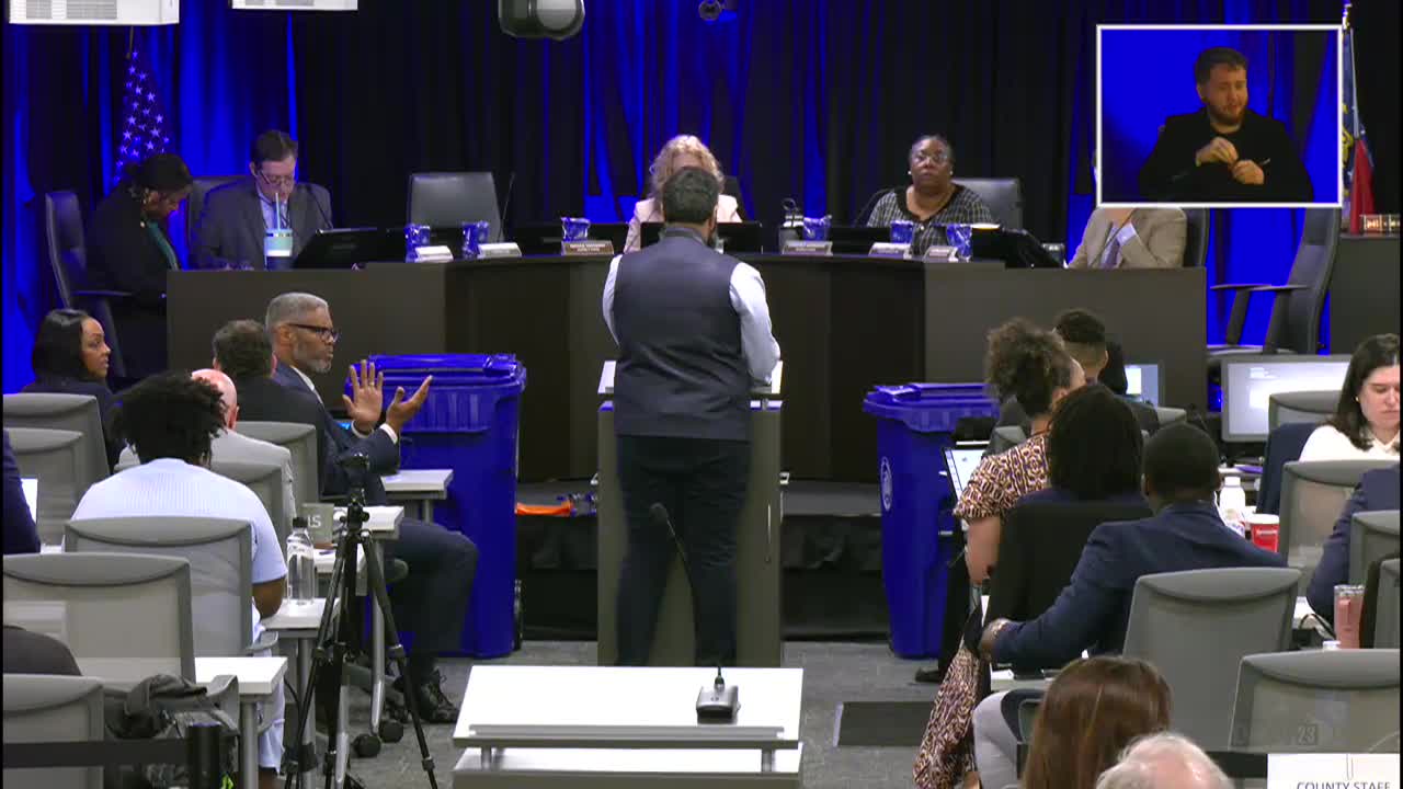 Munir Macjohnni addresses DeKalb County Commission on compassion and community service