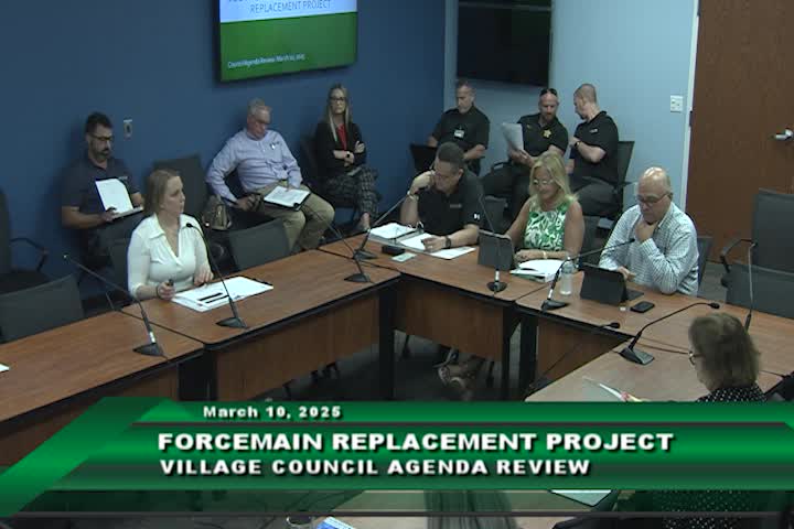 Wellington staff recommends contract award for South Shore Force Main Phase 2; construction impacts outlined
