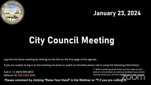 Mayor Joyner leads Lincoln City Council meeting with Pastor Benzel's invocation