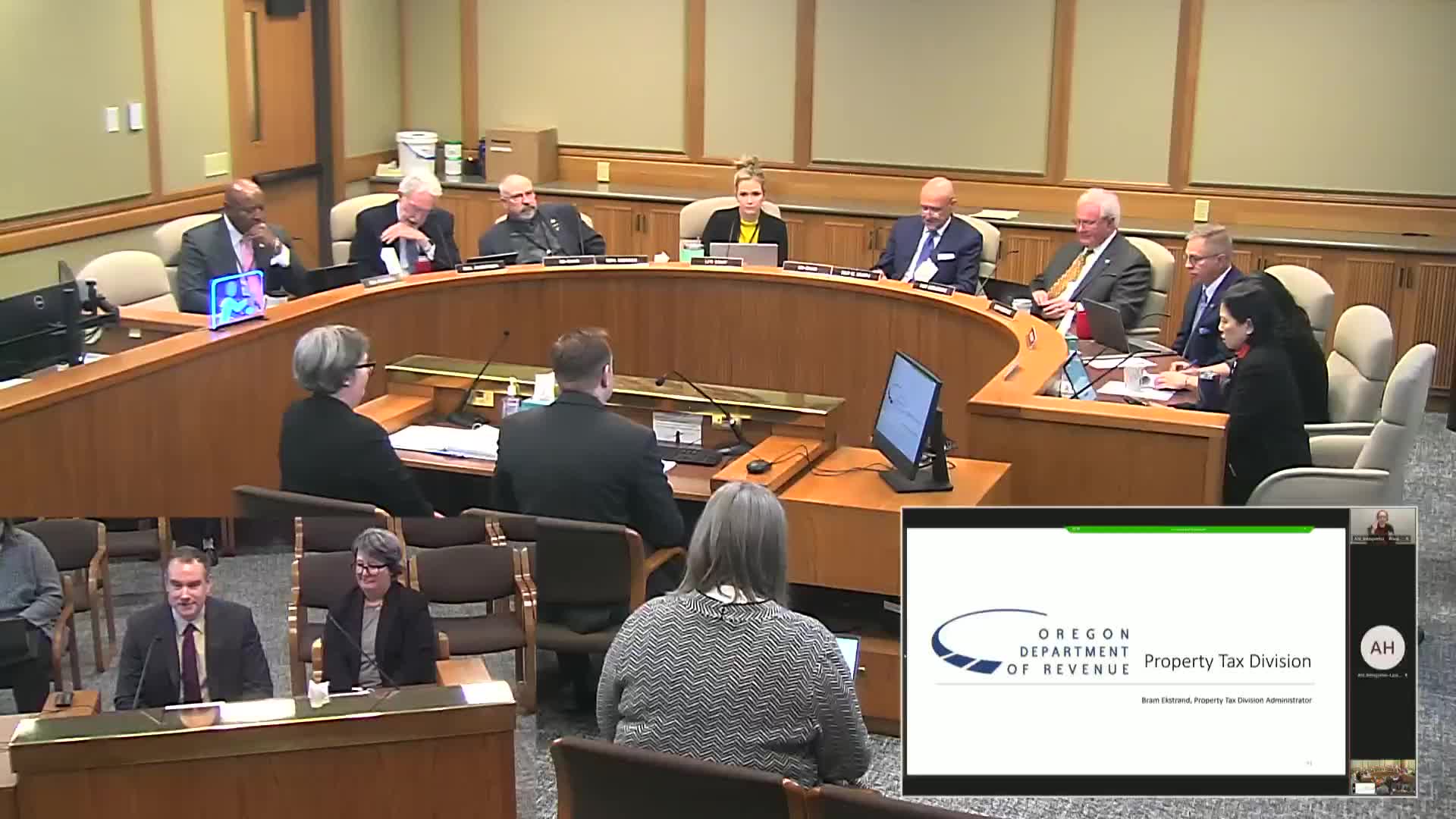 Property Tax Division requests $1.3M to backfill declining other‑funds, outlines industrial valuation and ORMAP work