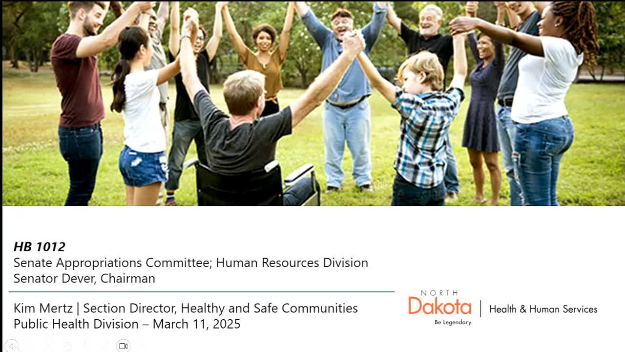 Kim Mertz details North Dakota's Healthy and Safe Communities initiatives
