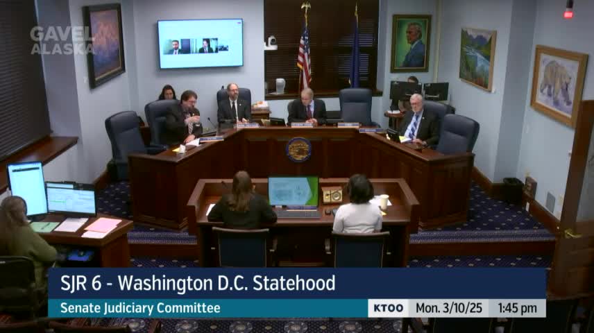 Senator Strauss advocates for D.C. statehood before Alaska Senate
