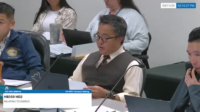 Committees pass HB 350 to maintain solar water-heater mandate language; industry urges careful comparisons with heat-pump standards