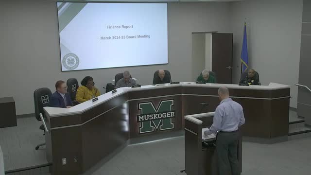 External auditor gives Muskogee schools unqualified opinion; board approves standing resolutions A–H