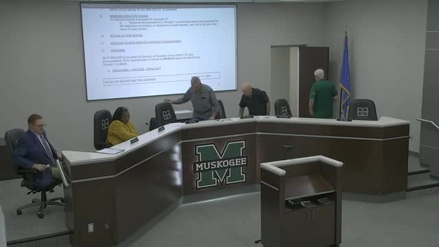 Board enters executive session on personnel; returns and approves six personnel recommendations