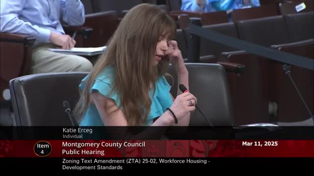 Residents voice opposition to Montgomery County's proposed housing legislation ZTA 2502