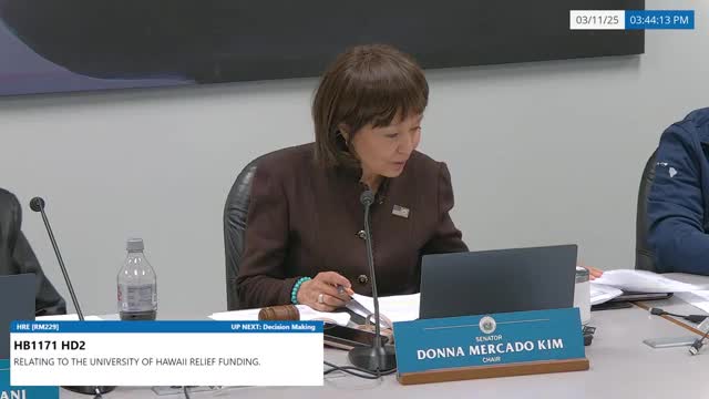 Committee passes bill allowing UH Board of Regents to use tuition fund for emergency student aid