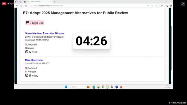 Council urged to reassess Chinook salmon management and harvest control measures