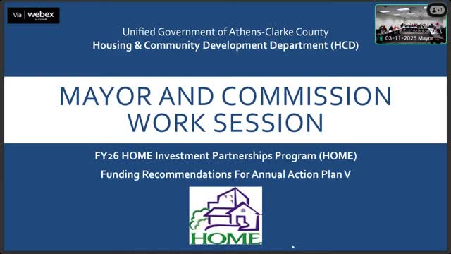 Athens City Council reviews HOME funding recommendations for affordable housing projects