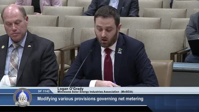 CURE urges study on net metering impacts at Minnesota energy committee meeting