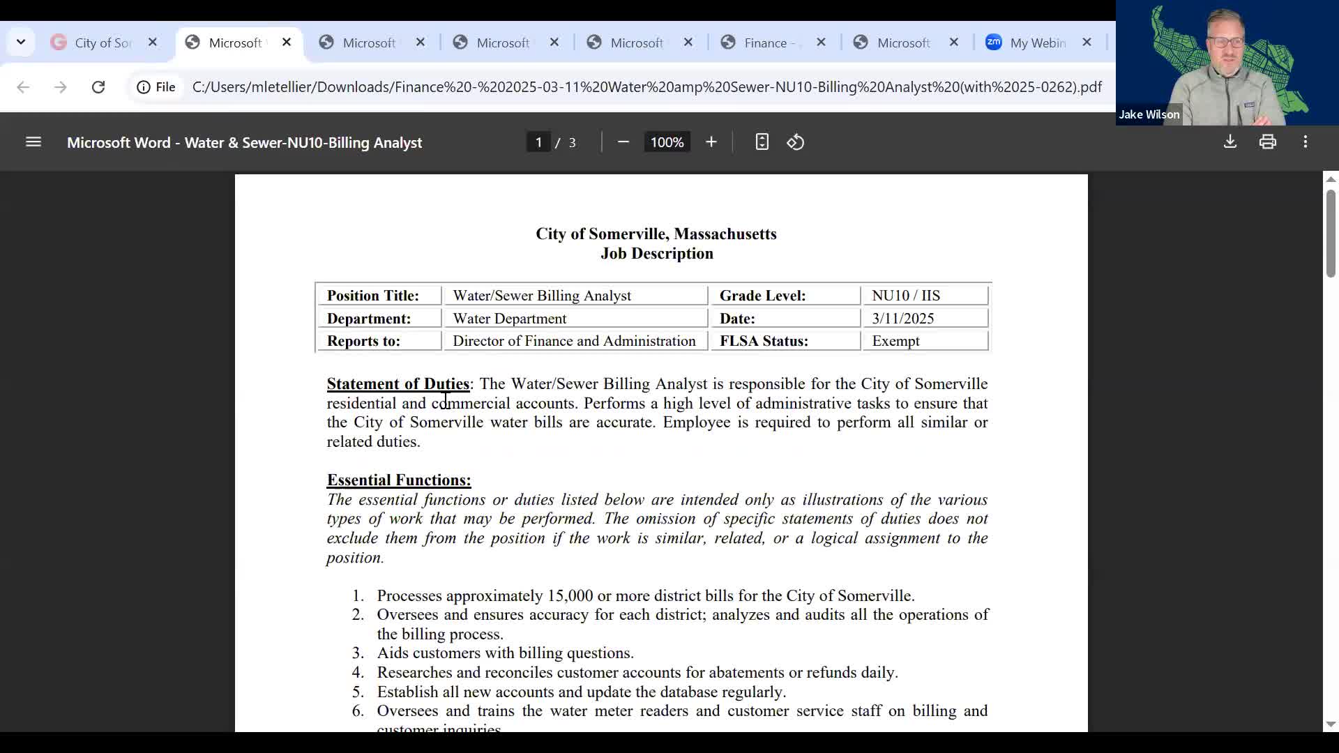 Finance committee refuses midyear approval for three Water & Sewer positions amid concerns about timing and leadership