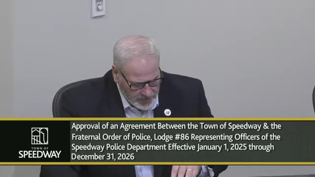 Speedway council approves police pay increases through 2026 in new agreement