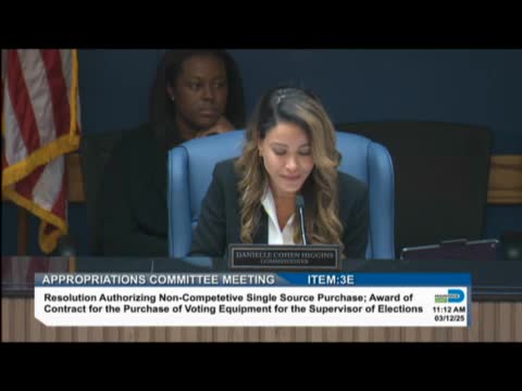 Commissioners approve sole-source purchase for in‑person voting equipment