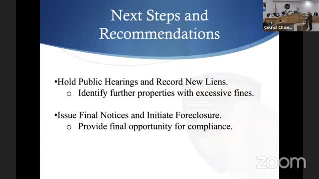 City Council initiates foreclosure process for properties with excessive fines