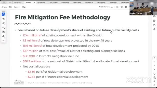 Lake County updates fire fee structure for residential and nonresidential developments