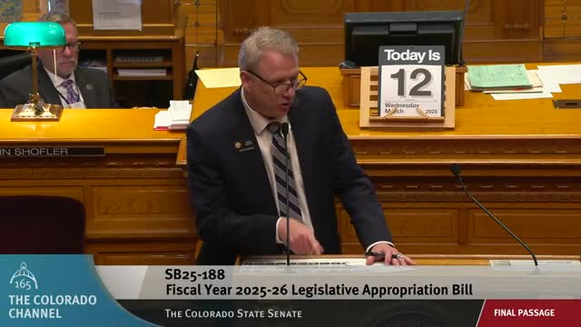 Senator Lundin criticizes budget priorities in Senate Bill 188 discussion