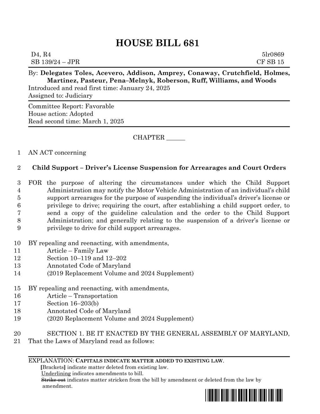 Maryland government streamlines driver's license reinstatement for child support compliance