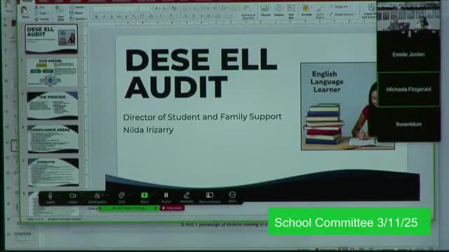 Nilda leads DESE review on improving English language learner support in Longmeadow