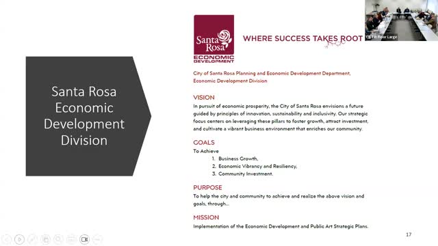 Santa Rosa unveils economic development implementation plan with actionable goals