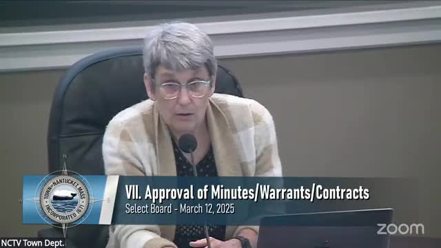 Select Board approves pending contracts; members agree to revisit Pleasant Street one‑way pilot