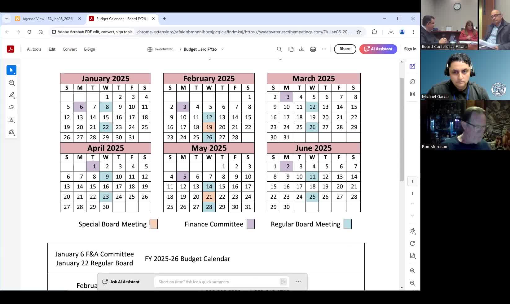 Committee approves $4,917.40 one-time adjustment for Jamavent LP water account