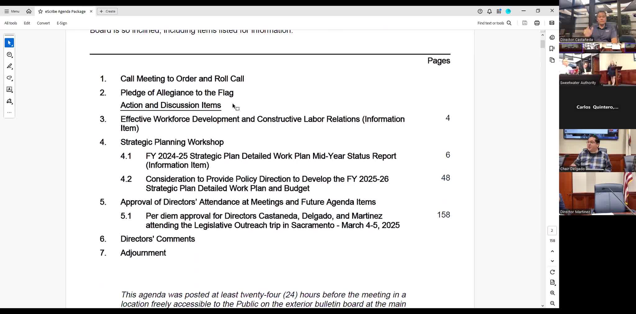 Sweetwater Authority receives legal briefing on DEIB and workforce development; board takes no action