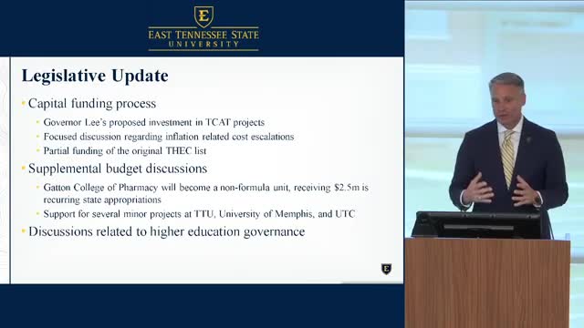 ETSU announces $2.5M budget revamp for affordable pharmacy education and campus upgrades