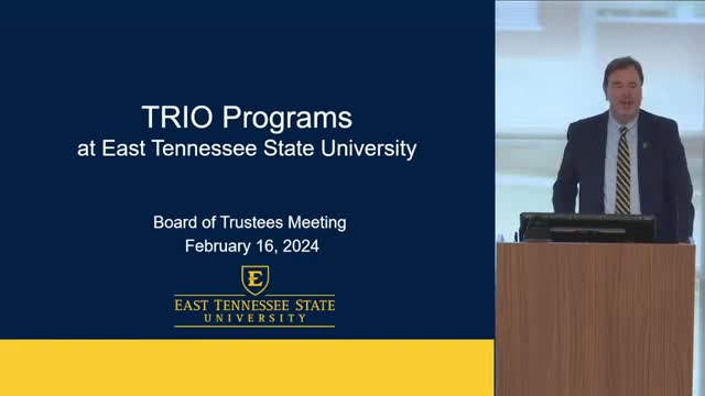 ETSU Trio Programs Assist 2400 Low-Income and First-Generation Students Annually